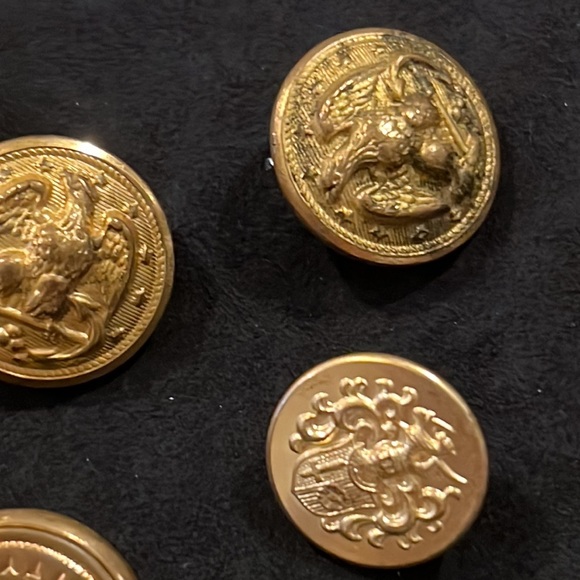 Lot Antique Superior Quality brass military buttons eagle crest of arms - Picture 4 of 6